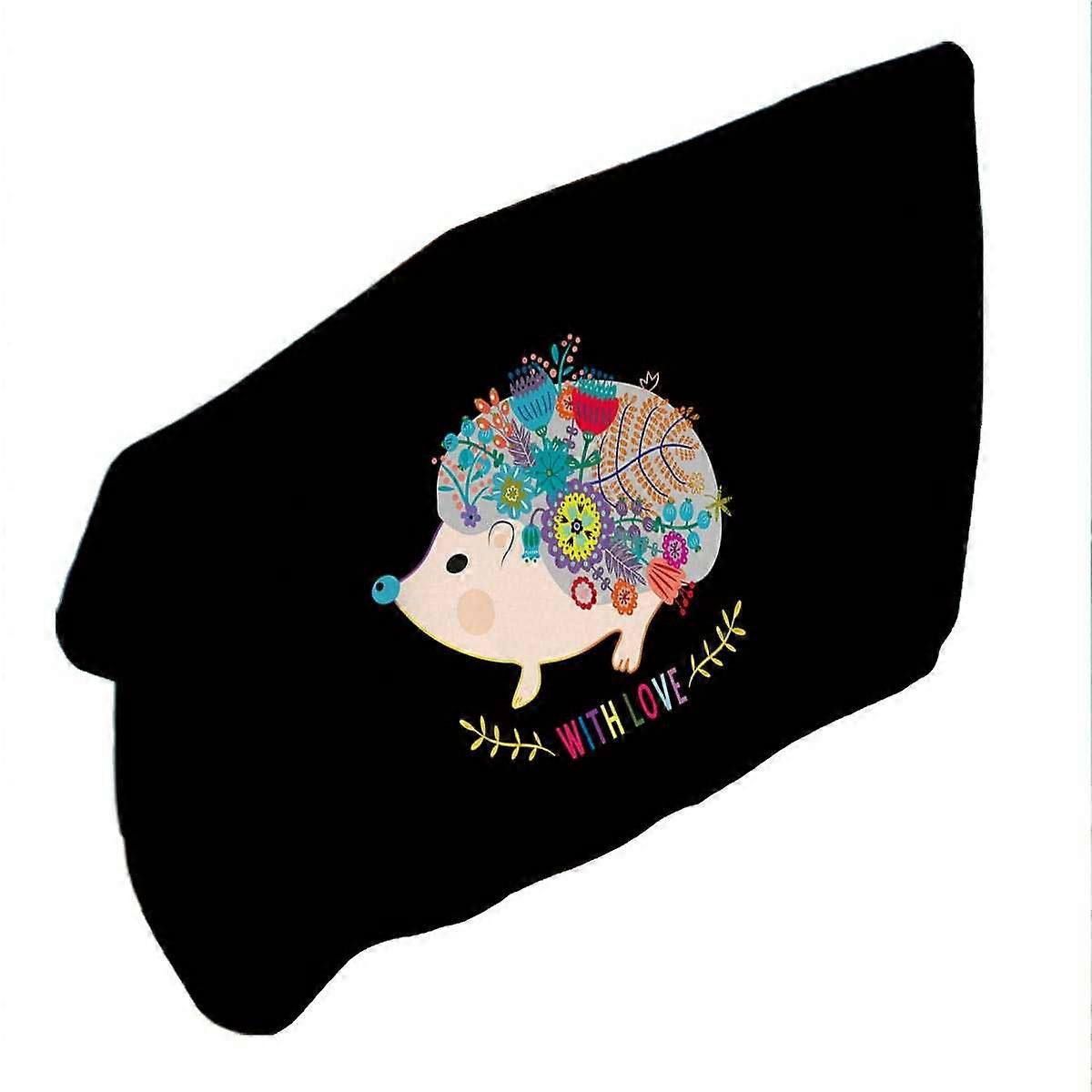 Floral Hedgehog Microfiber Beach Towel
