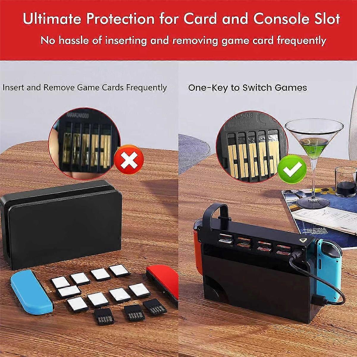 Eight in One Docking Station for Switch Console Cassette Switch Multifunction Cassette Port Replica