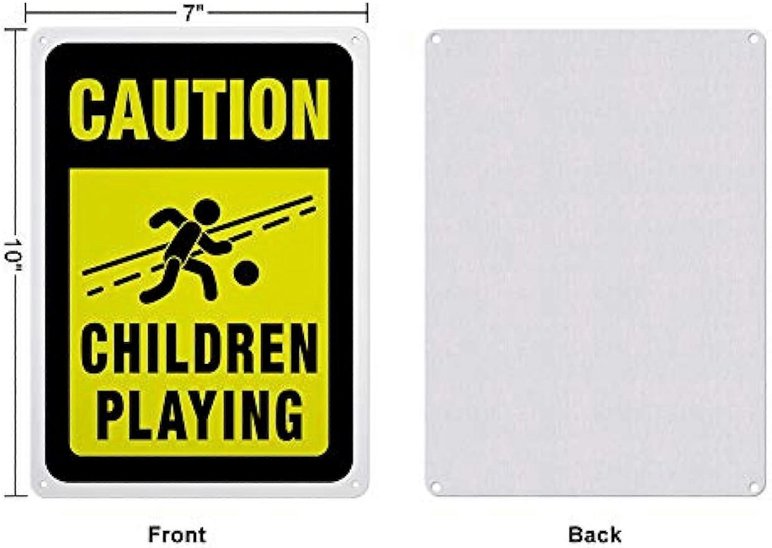 2pc 2 Pack Children Playing Caution Sign s 40 Mil Aluminum