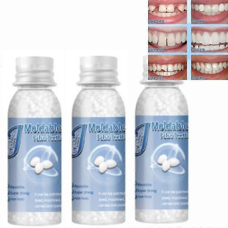 1-3pcs Temporary Tooth Repair Resin False Teeth Gap Solid Glue Filling Denture Moldable