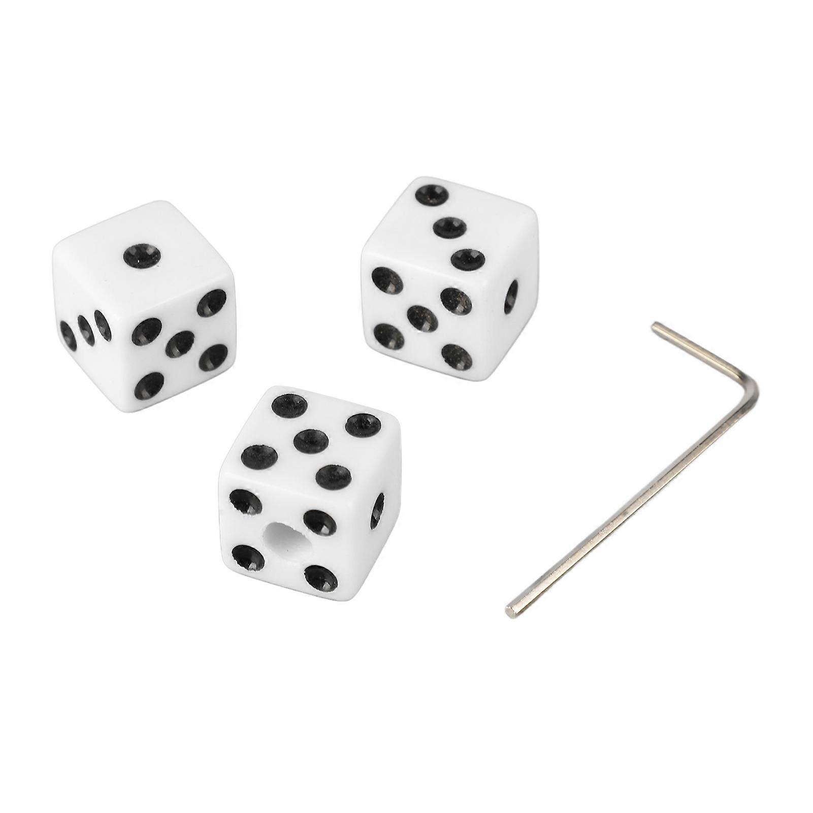 3PCS Guitar Volume Control Knobs Dice Shape Speed Control Knobs with Wrench Plastic Musical Parts