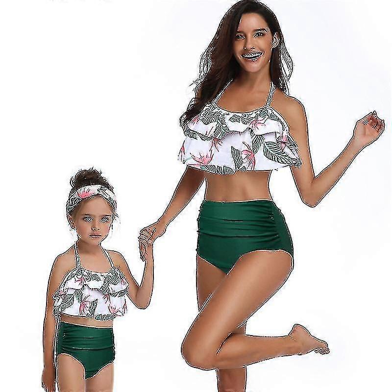 Mor Dotter Badkläder, Matchande Flickor Baddräkt Kvinnor Bikini Set Sfygv