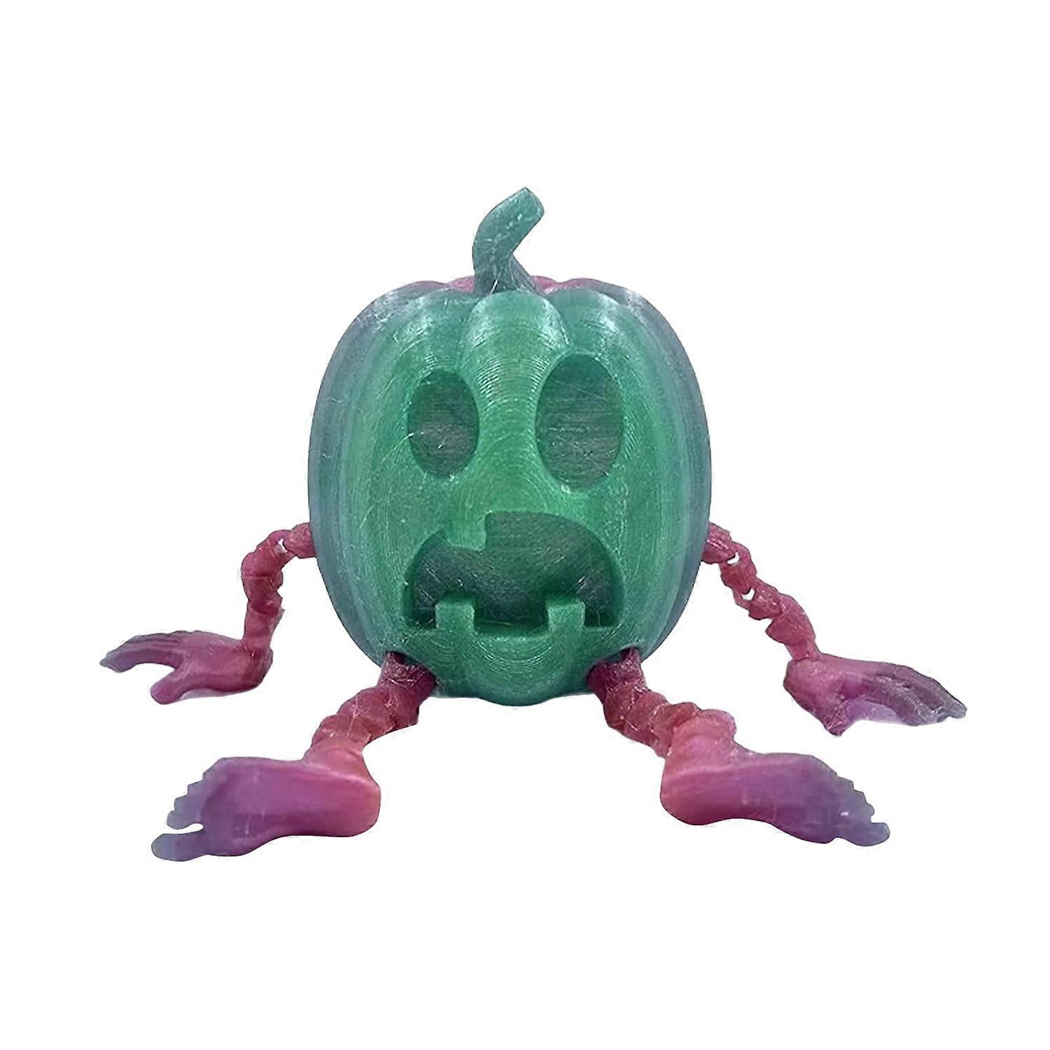 Halloween 3D Printed Pumpkin Figurine Posable Pumpkin Fidget Toy Movable Pumpkin Action Figure