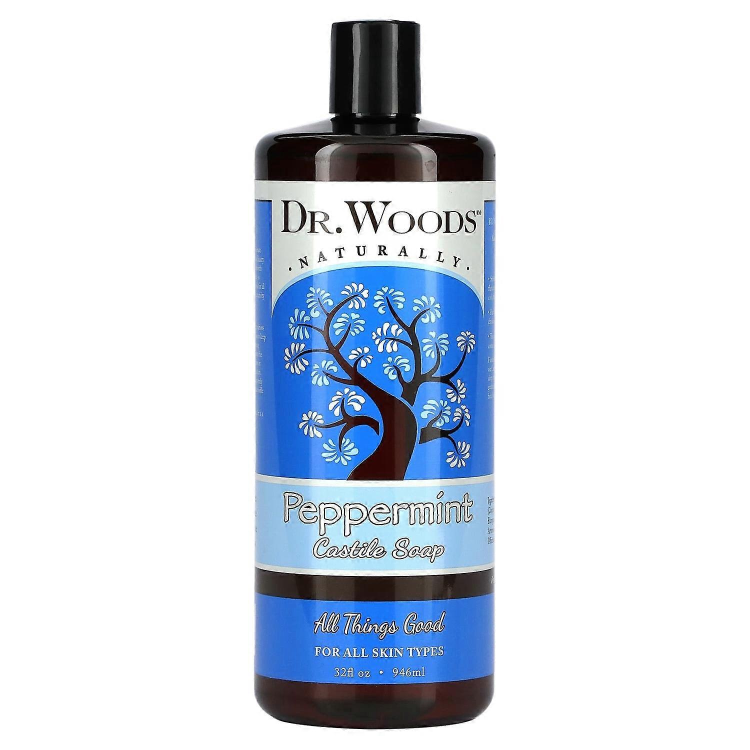 Dr. Woods, Peppermint Castile Soap, 32 fl oz (946 ml)