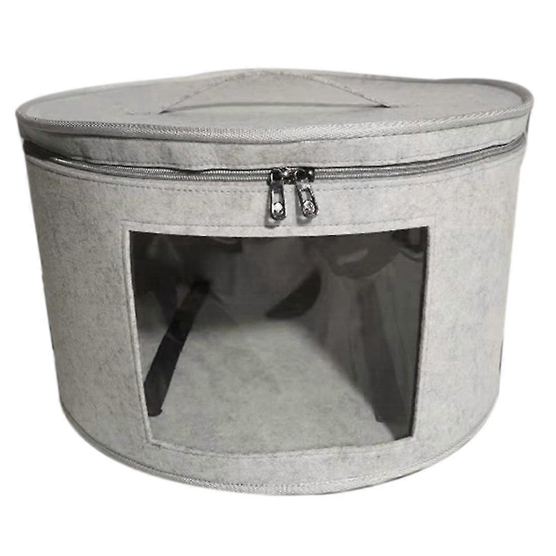 Hat Box Organizer Round Travel Hat Boxes Foldable Hat Storage Bag with Dustproof Lid Large Hat Stor
