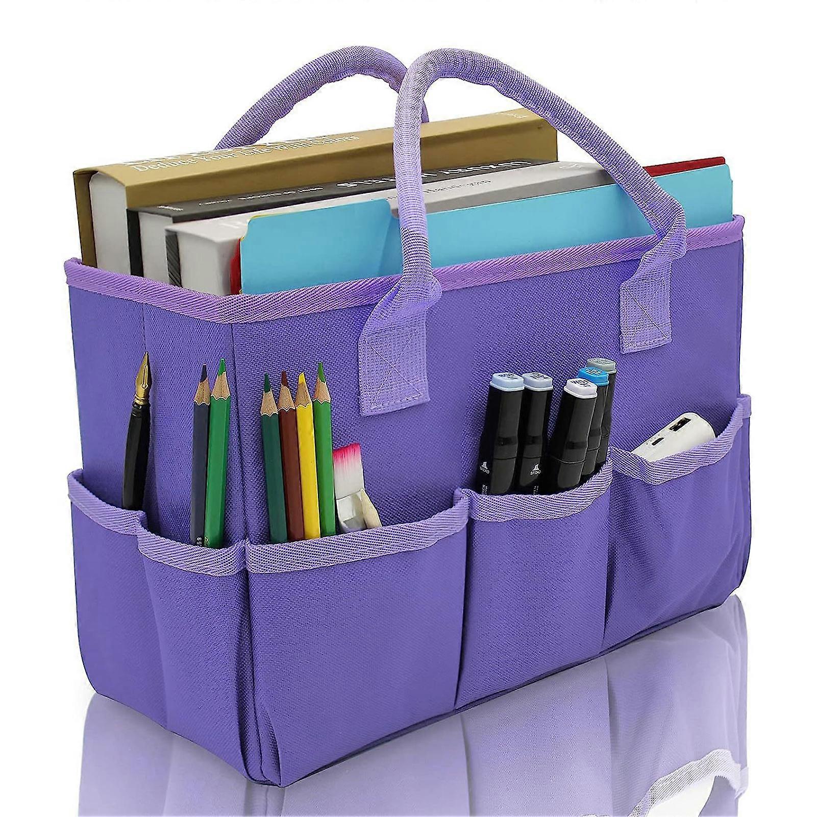 Solid Purple Storage Tote Bag Multifunctional Large Capacity Tote Bag for Artist Professional Florist