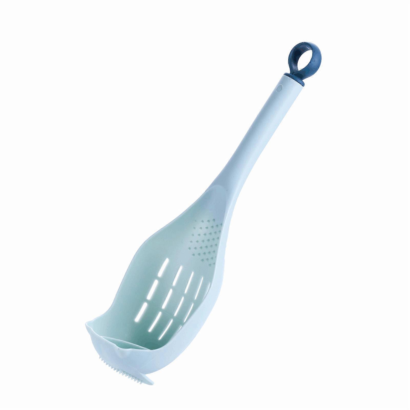 Multi-Functional Filter Spoon with Long Handle with Fine Serrated Grinding of Ingredients for Noodles and Dumplings