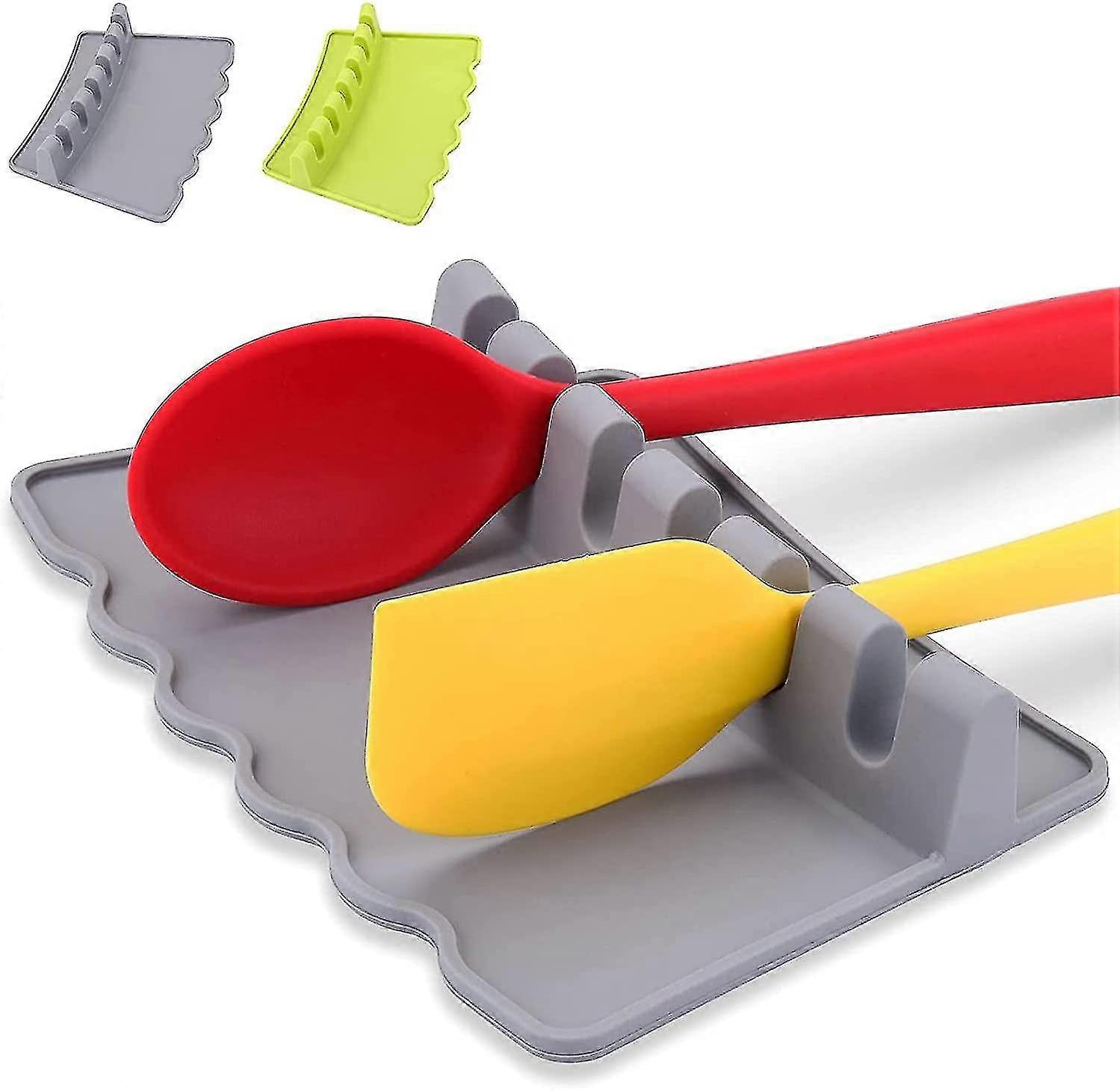 6 Slots Silicone Spoon Holder For Kitchen Counter