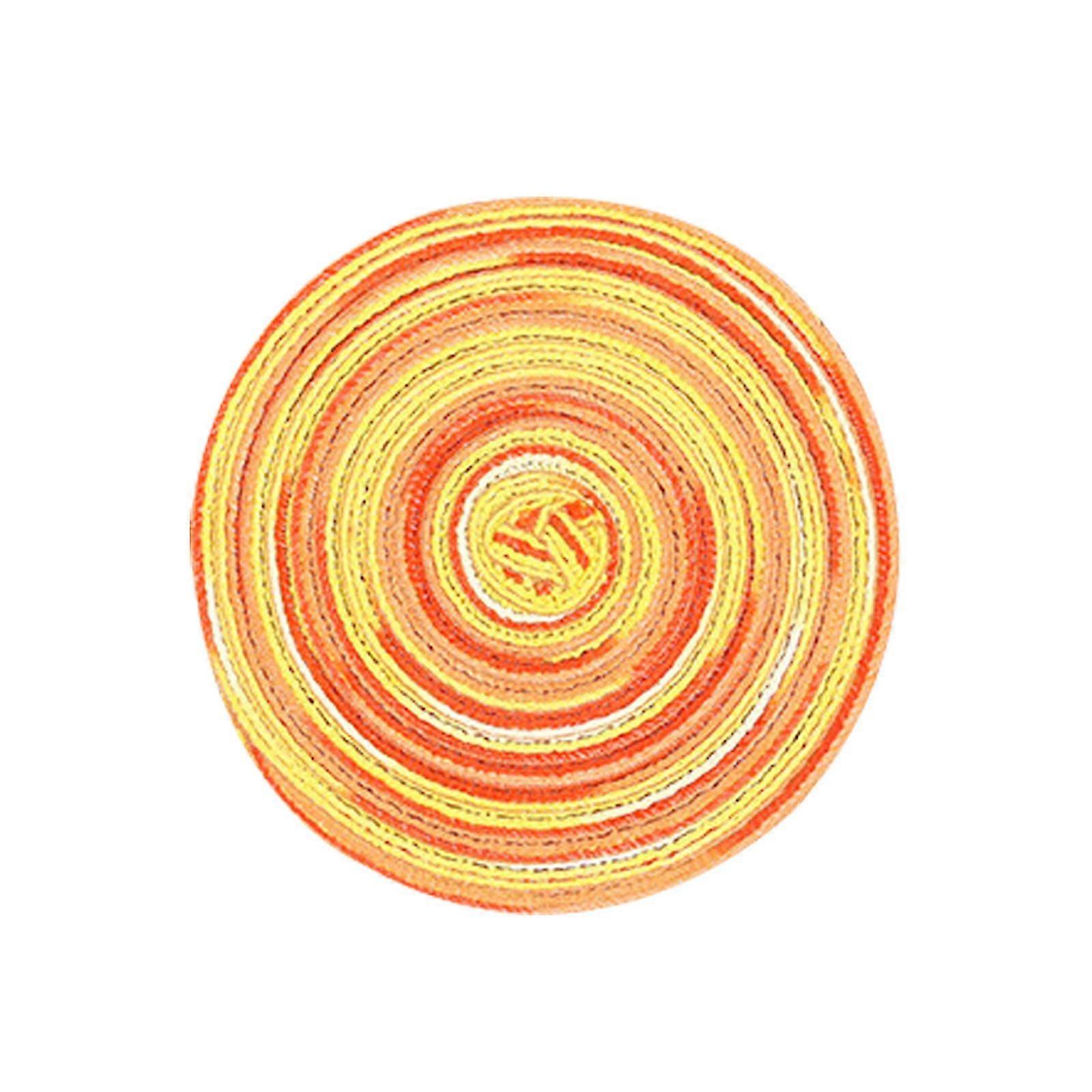 18cm Ramie Cotton Yarn Table Mat Insulation Pad (satin Dyeing)