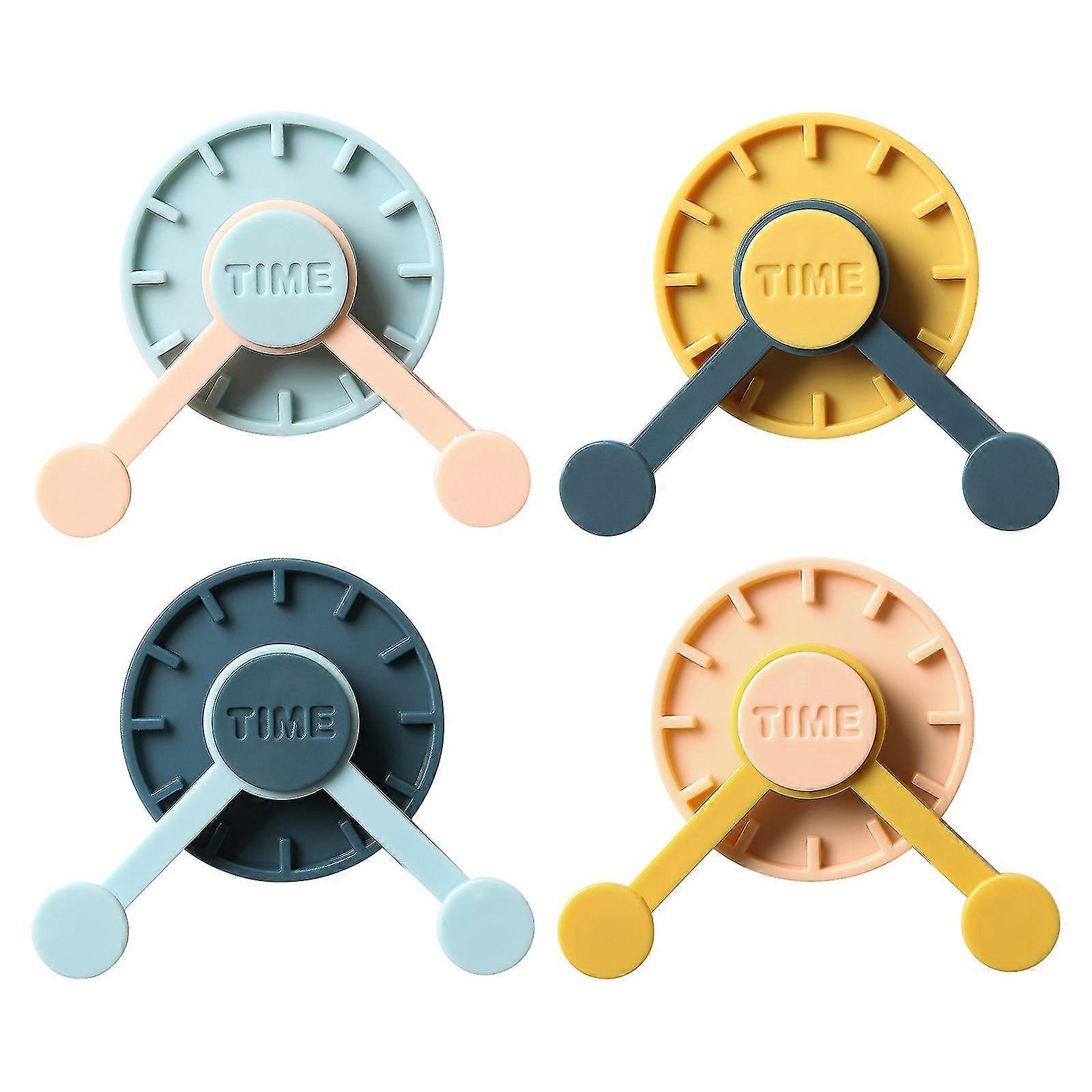 4 Pcs Creative 360 Rotating Clock Hook Wall Punch-free Sticker Holder