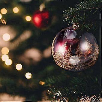 JEUIHAU Palline di Natale Trasparenti Riempibili da 6 cm, Palline di Vetro per Feste e Matrimoni