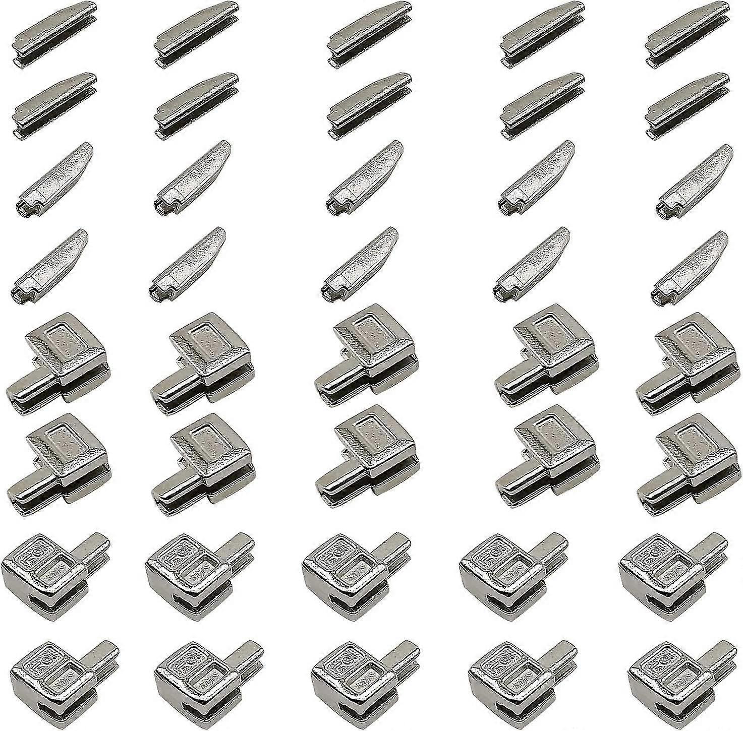 Metal Zipper Latch Slider Retainer # 5 Insertion Pin Zipper Bottom Zipper Zipper Patch Repair Zip Sewing Replacement DIY, 20 Set (argenteo)