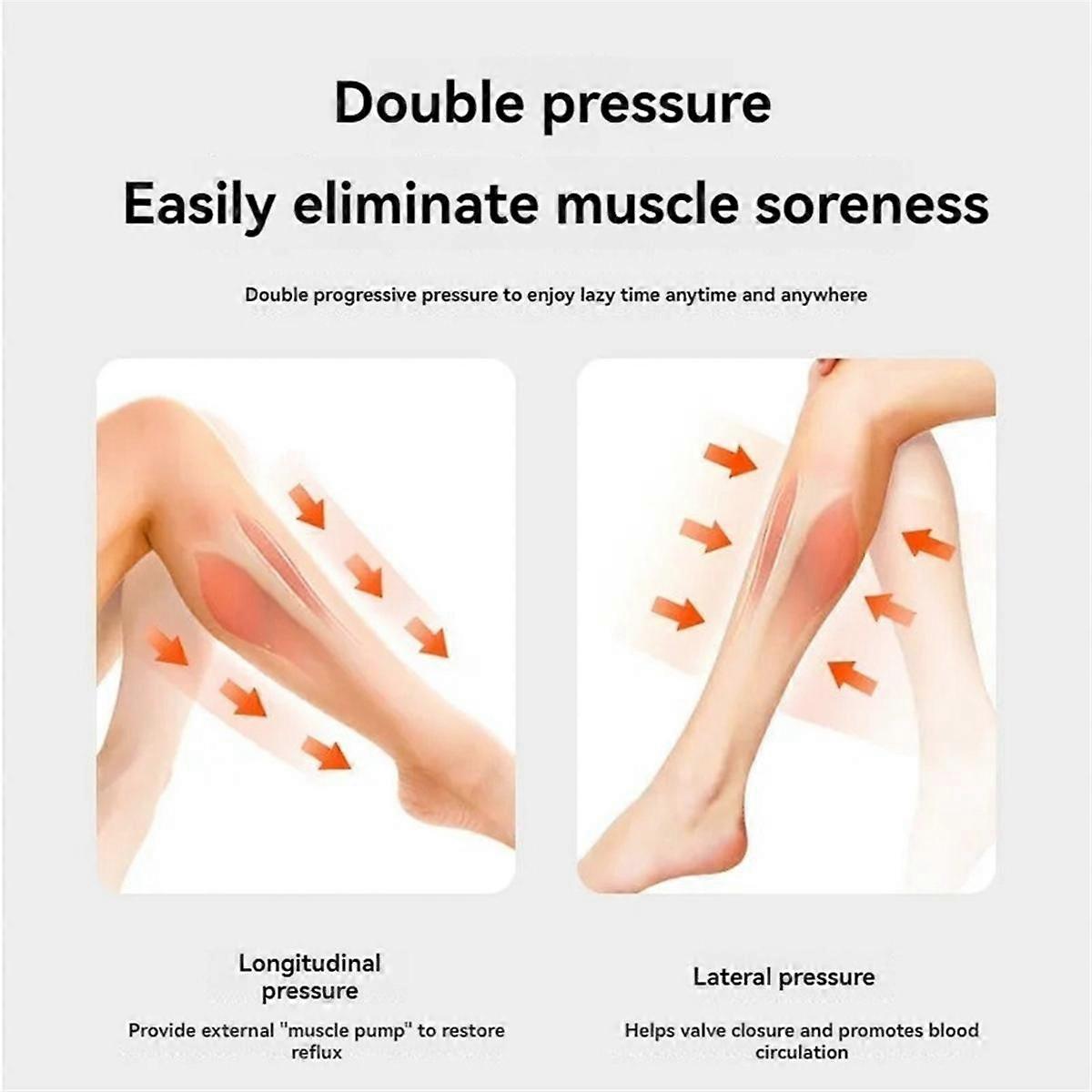 LegMassager Calf Air Compression Massager with Heat Cordless Leg Massager for Circulation AndPain R