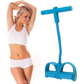 1 Pc Sit Ups with 4 Tube Bungee Rope Abdominal Exerciser with Foot Pedal Fi