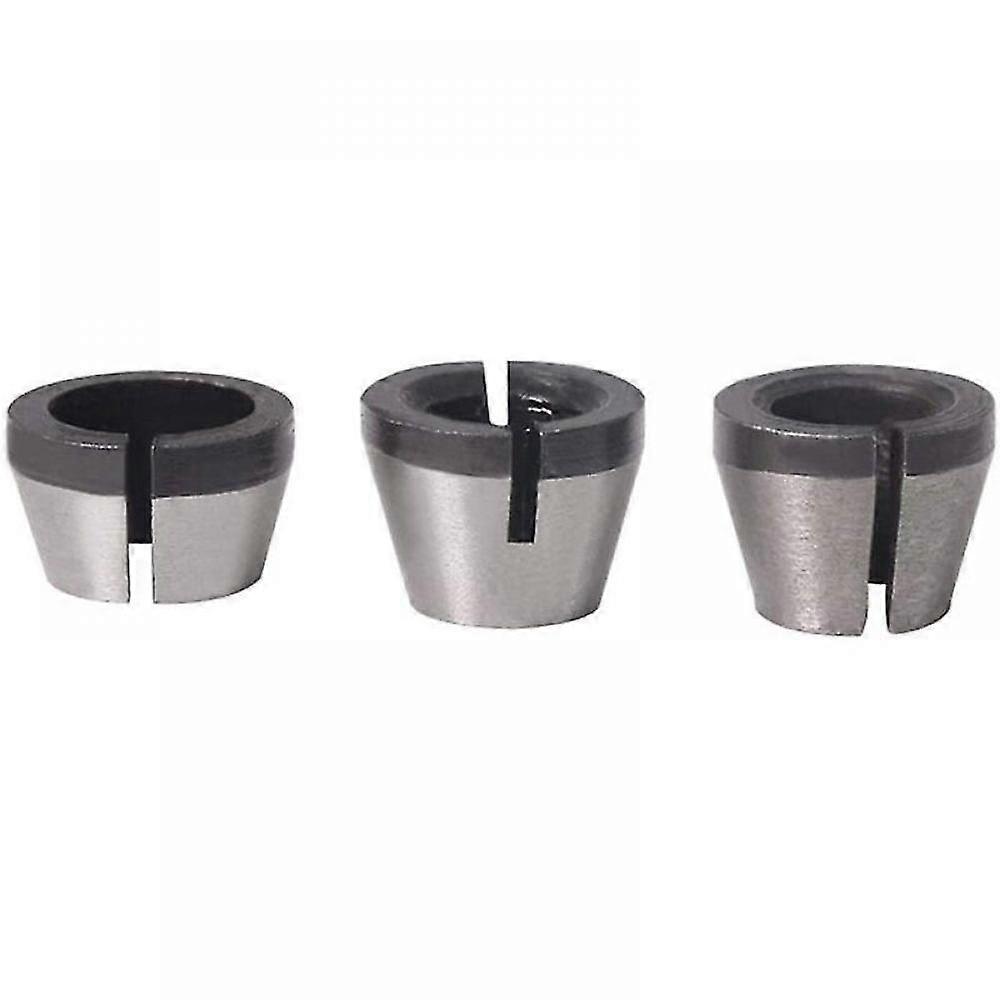 3pcs Collet Set Engraving Machine Collet Chuck Adapter Collets Chuck 6.35mm 8mm 6mm For Electric Cutting Machine Router Bit Chuck