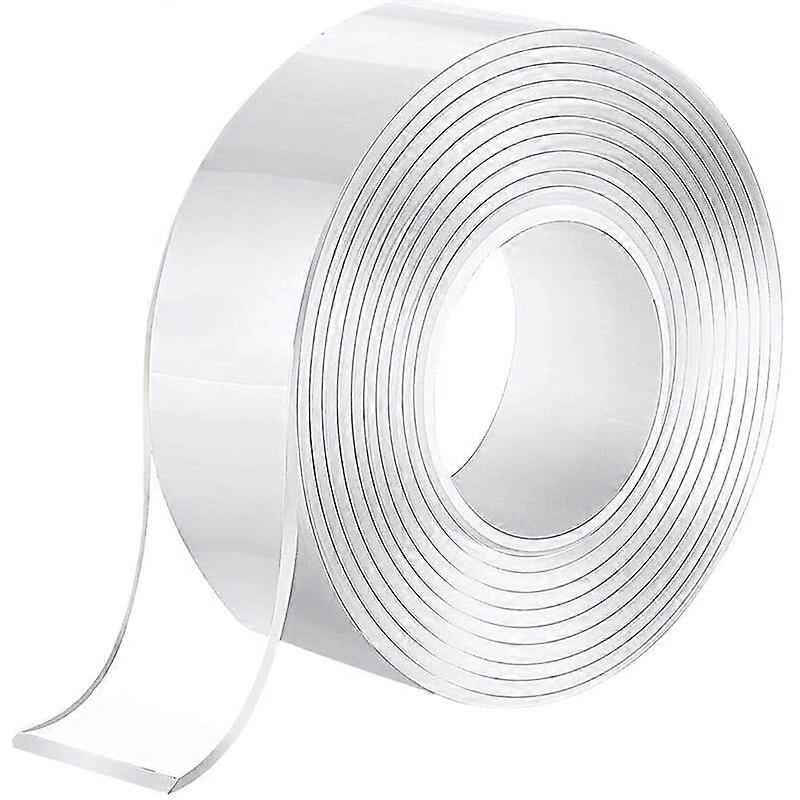 Double-sided adhesive tape, double-sided tape with strong viscosity, can be reused after washing and drying with water 3 cm X 1 mm X 5 meters