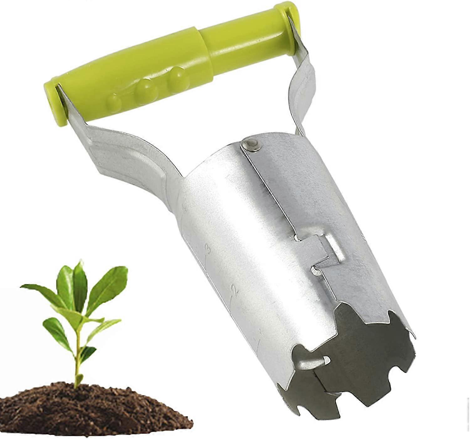 Transplanter Bulb Planter Tool with Depth Marker Garden Bulb Planting Atomic Soil Vegetable Digging/Filling