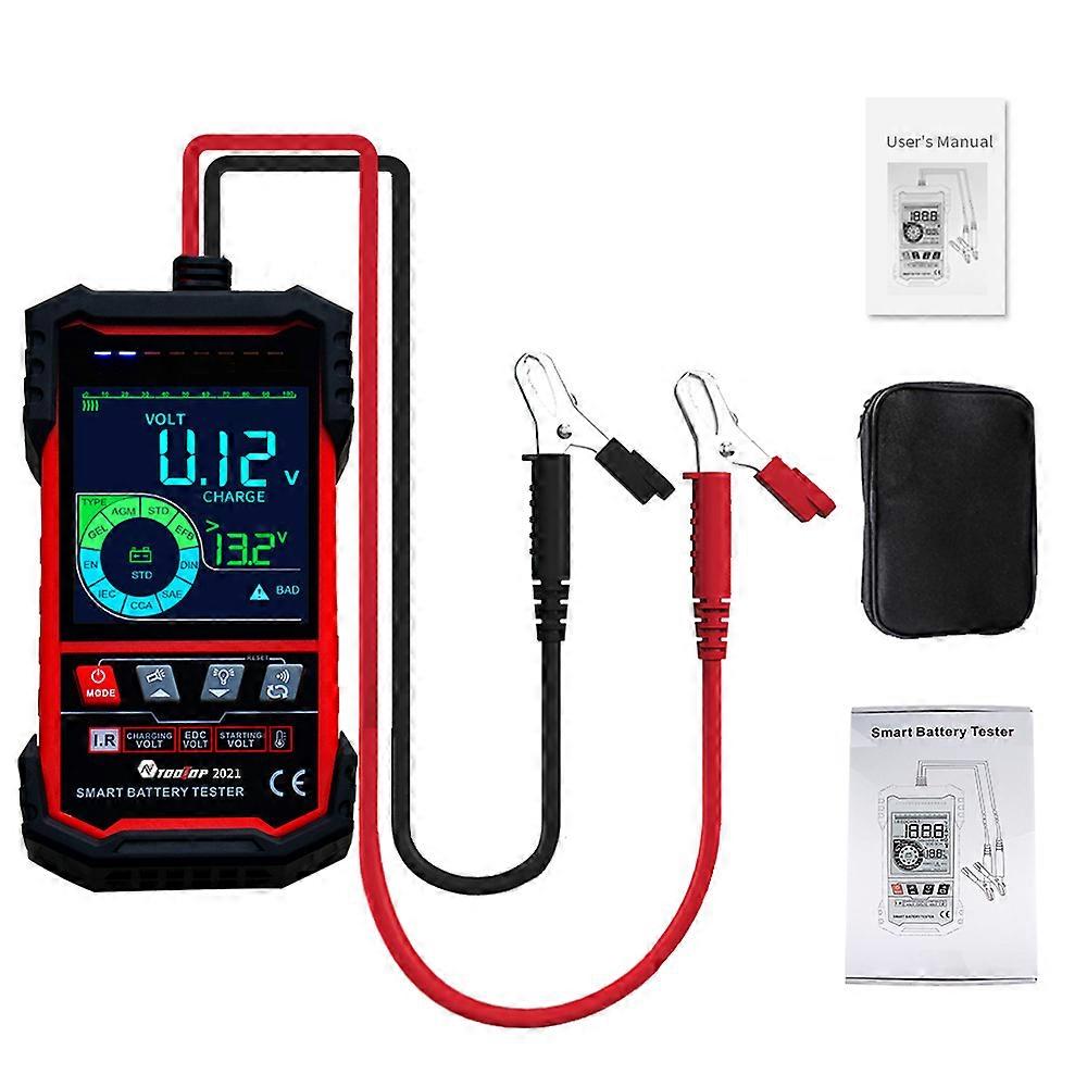 Smart Car Battery Tester 12V/24V Auto Recognition Battery Testing Start Testing Load Testing Automotive Battery Detecting Device