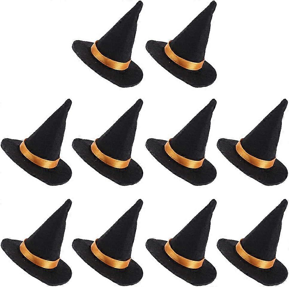 10 Pieces Mini Witch Hat Halloween Decoration Wine Topper