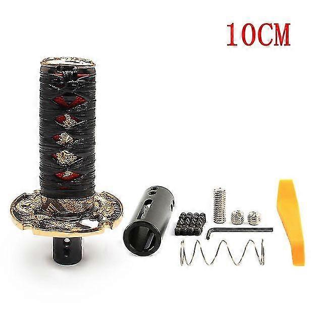 Samurai Sword Automatic Leather Shift Knob Universal For Lock/button Transmission Cool Katana Gear Shifter Lever 100/150/260mm