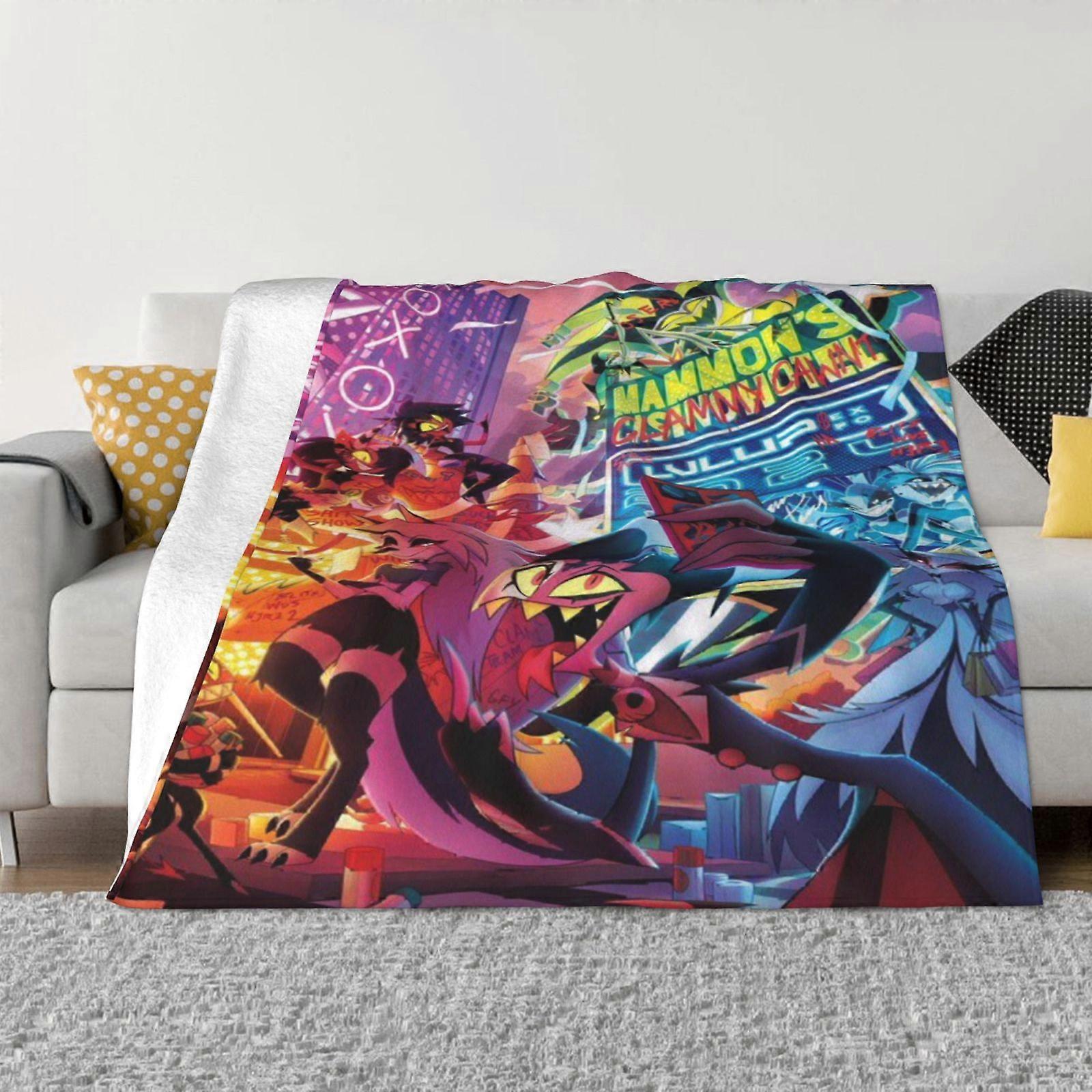 x726 Hazbinhotel Couverture Jeté Pour Canapé Ou Lit - Couverture Pelucheuse Confortable Couverture Super Douce Chaude Couverture Pour Toutes Saisons uujq726