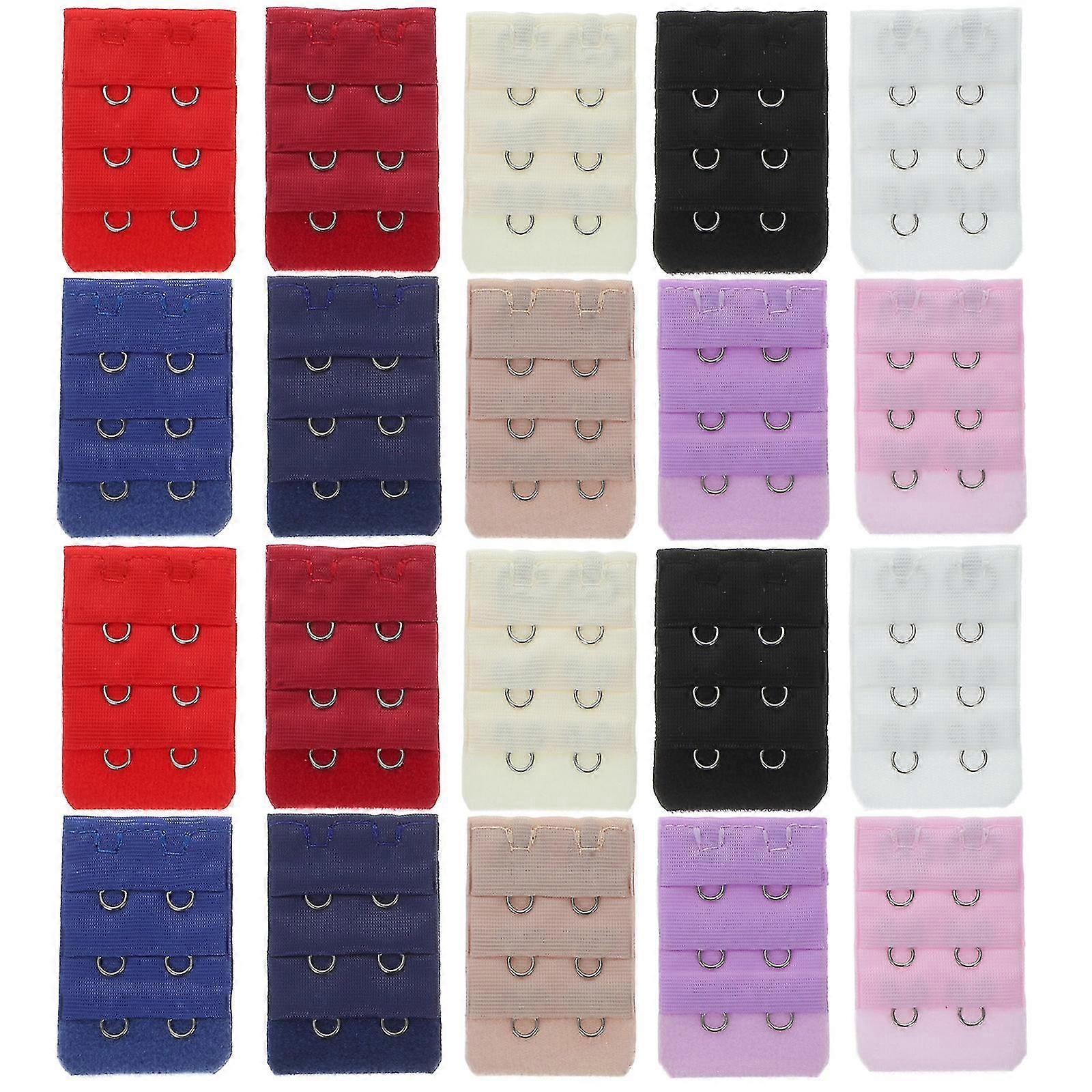 20 Pcs Out Door Decor Bra Back Extender Elastic Bra Hooks Black Bra Extender Hook Bra Strap Extender
