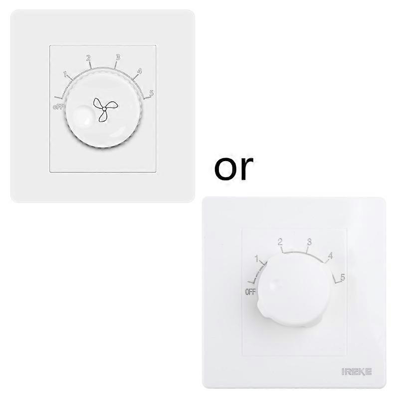 220V Ceiling Fan Speed Control Switch Wall Button Dimmer Switch Five Speeds