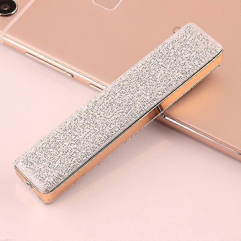 Electric Lighter Usb Rechargeable Flameless Windproof Slim Design With Usb Cable