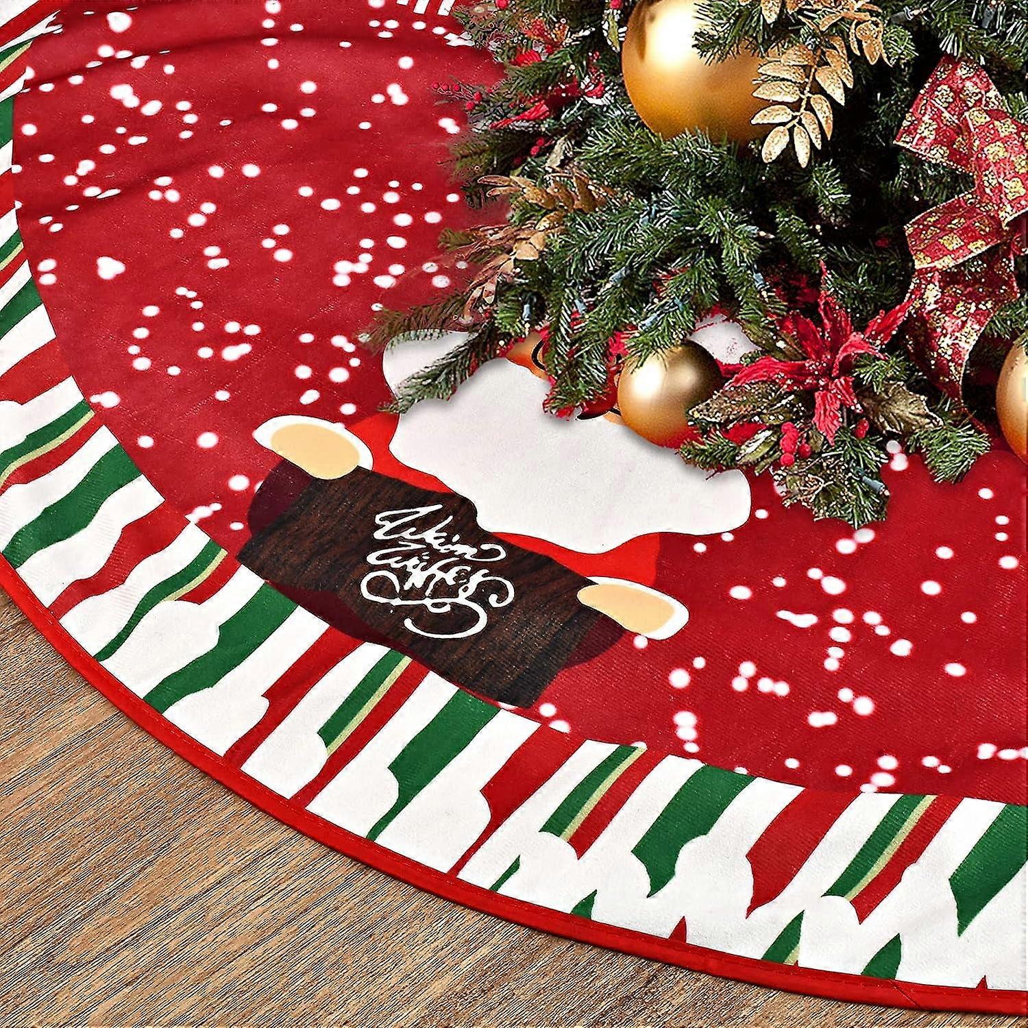 90Cm Round Christmas Tree Skirt, Christmas Tree Skirt, Christmas Tree Stand Cover, Christmas Tree Runner, Christmas Tree Cover For Christmas/Party/Hom