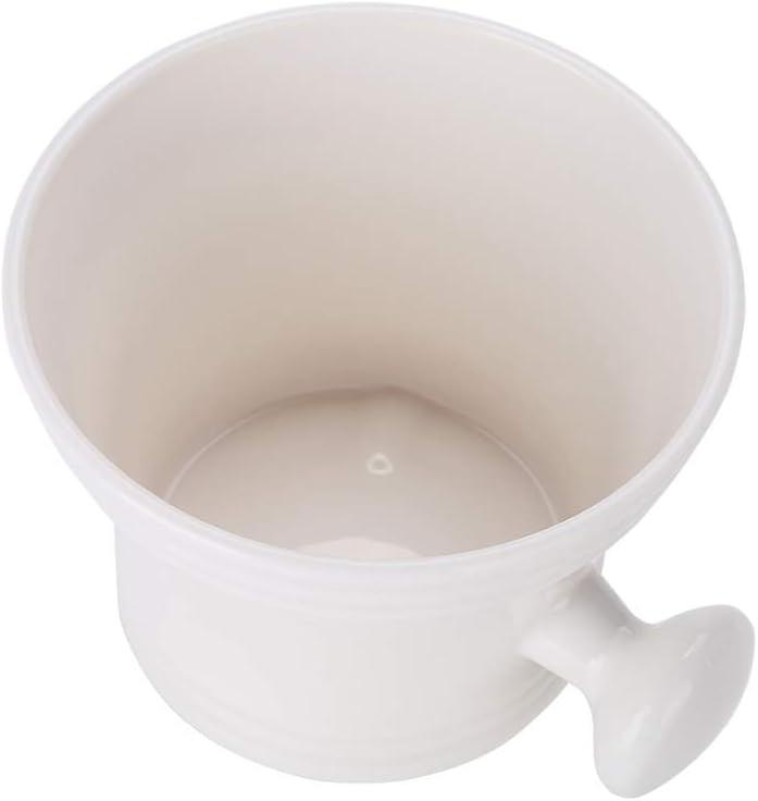 Shaving Bowl Durable Mug for Shaving Soap and Cream, High Quality Smooth Shaving Mug Bowl, for Daily Use and Easy to Clean(White)