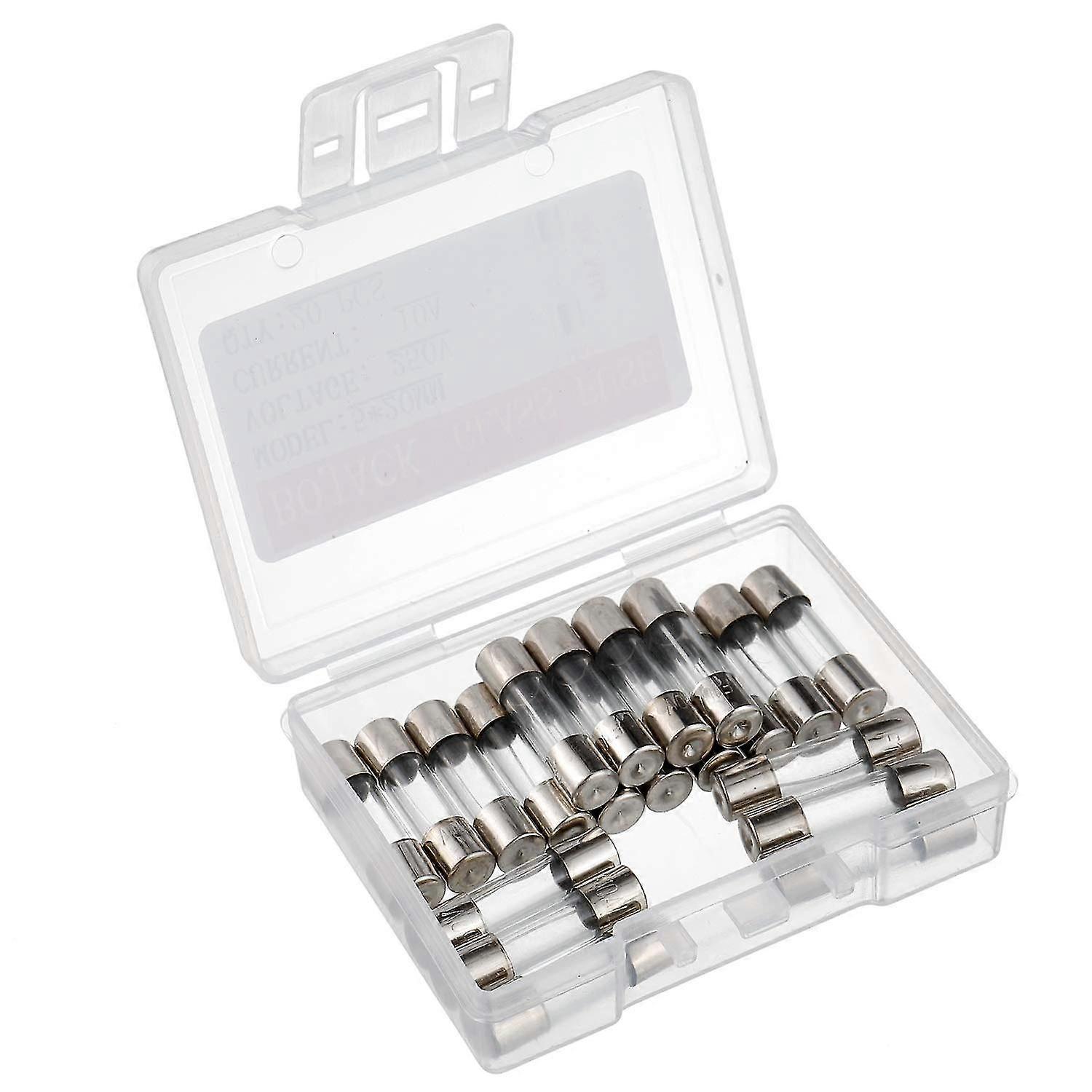 10-Pack 10A 250V Fast Blow Glass Fuse - 6x30mm Size (F10AL250V)