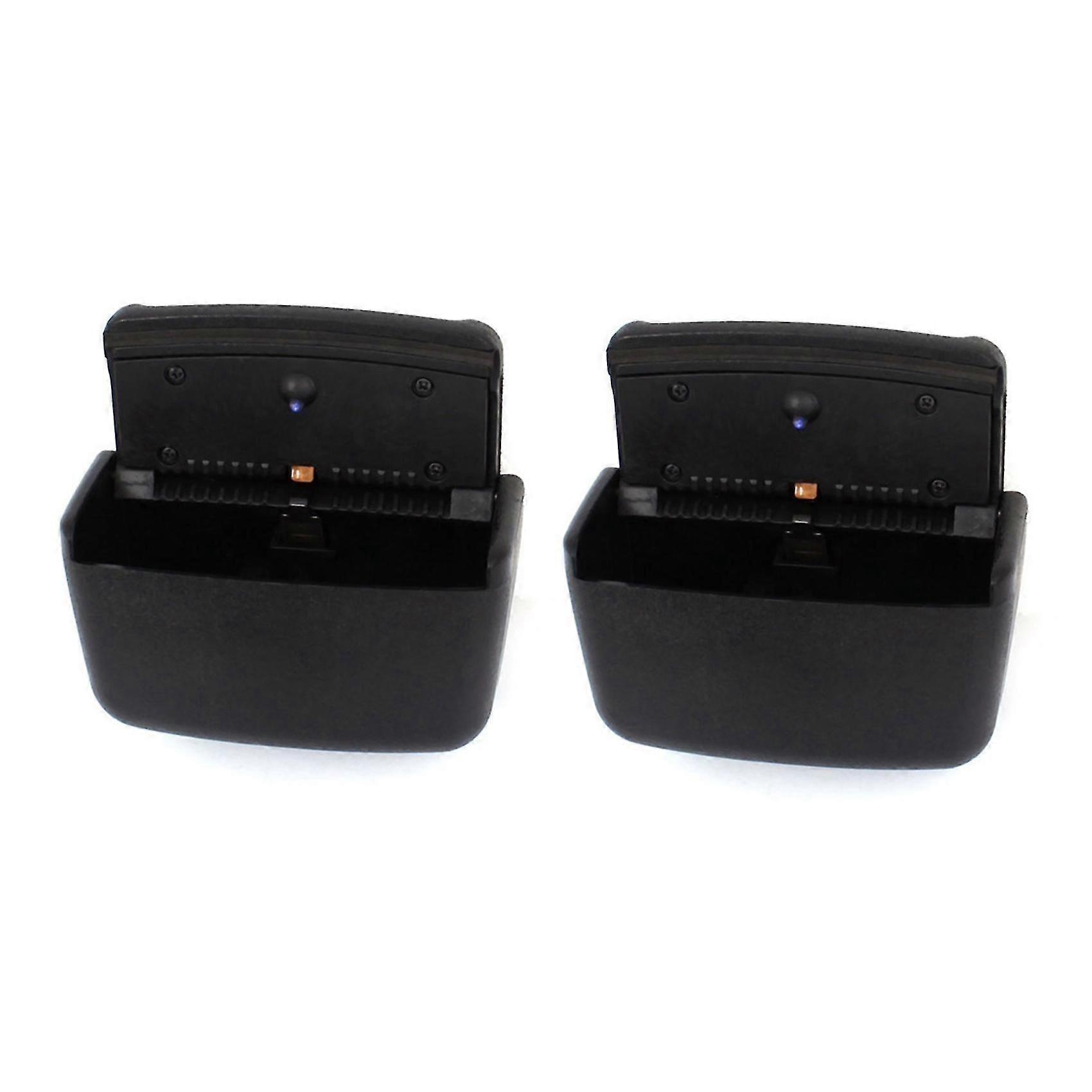 2x Car Black Plastic Rectangular Blue Led Ashtray Holder Zekai