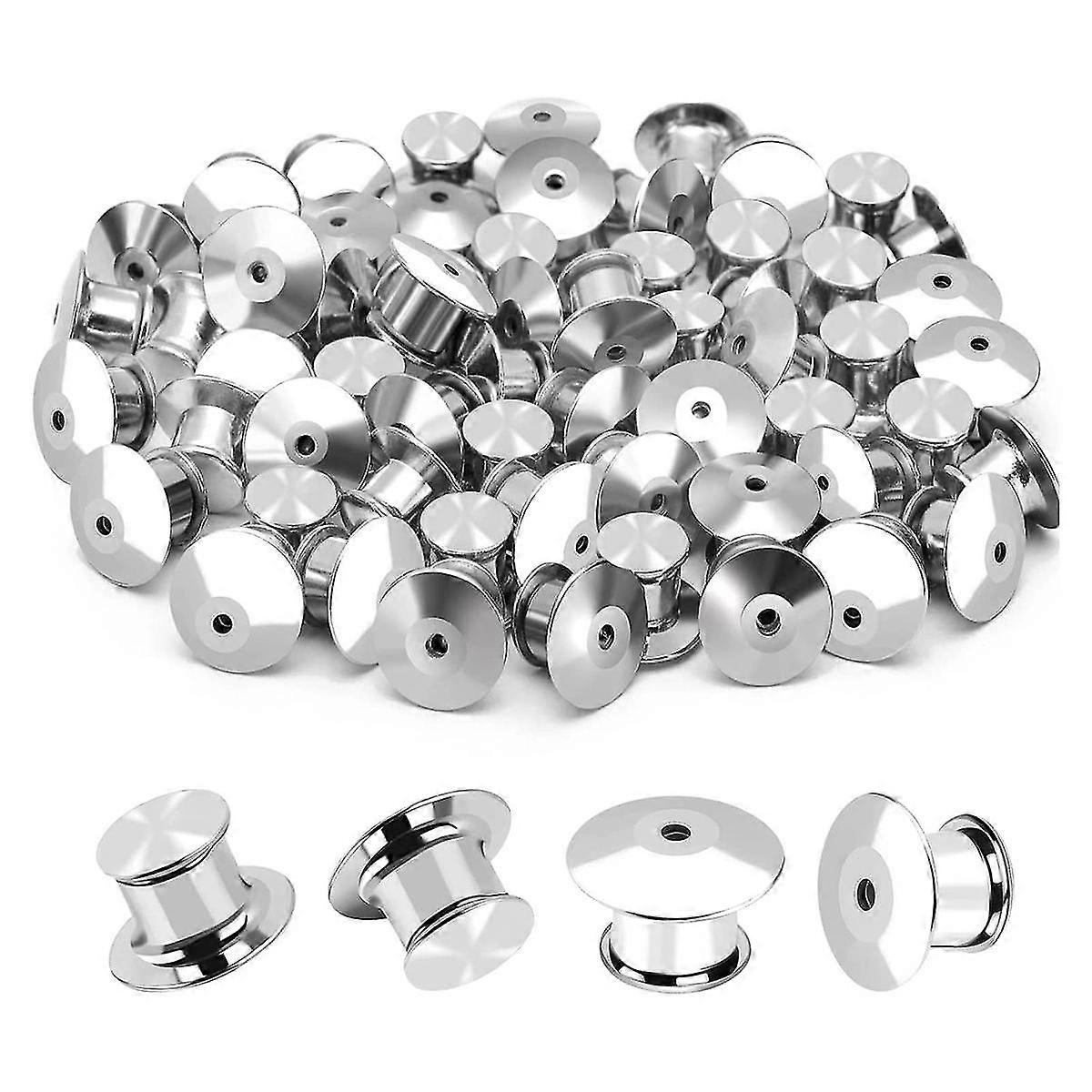 100pcs Locking Pin Back Locking Pin Retainer Buckle, Used For Locking The Back Of Metal Pin Of Broo