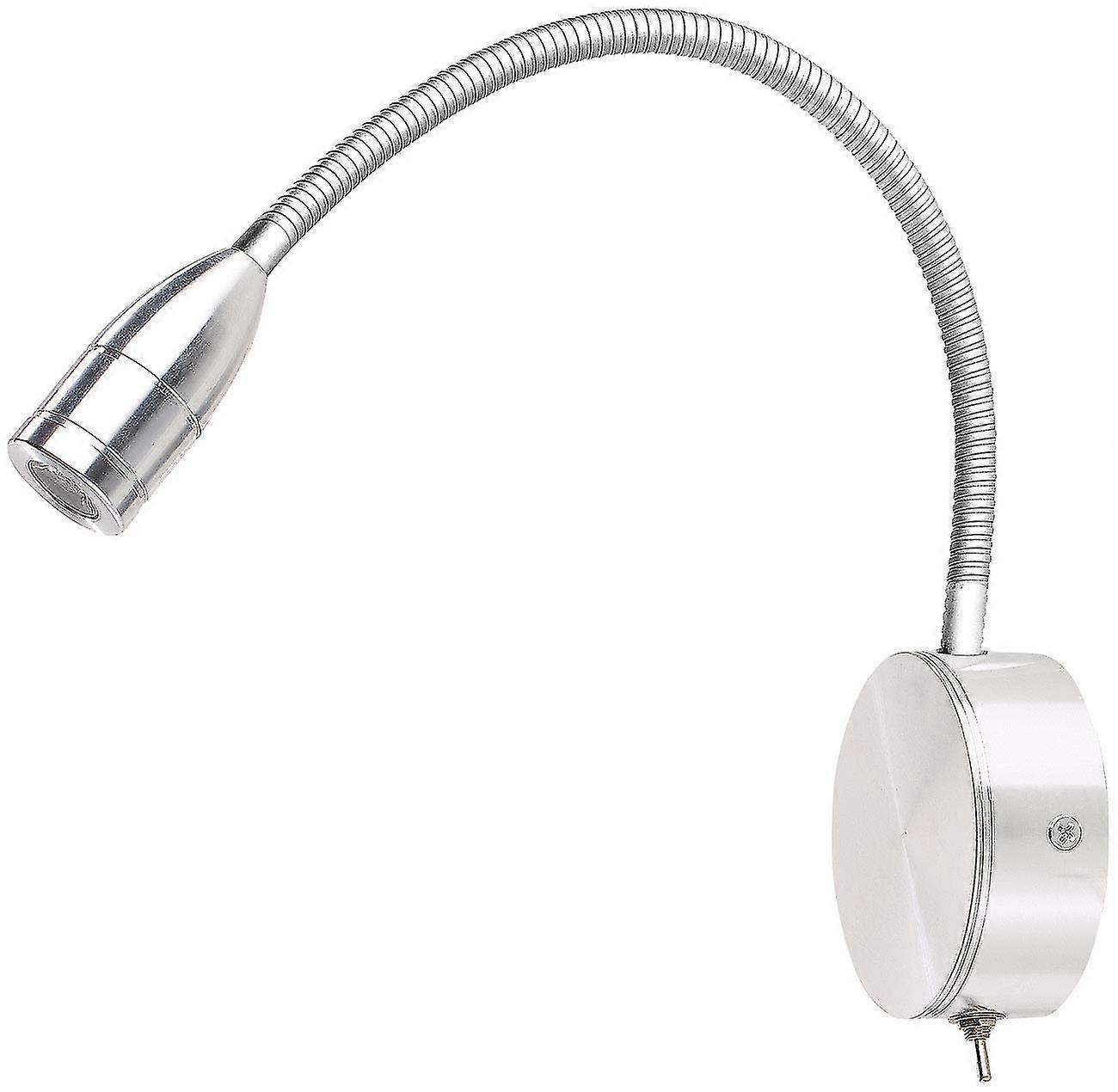 Gooseneck Bed Lamp, Led Bed & Reading Light With Gooseneck, Wall Mounting, 3 W, Cool White