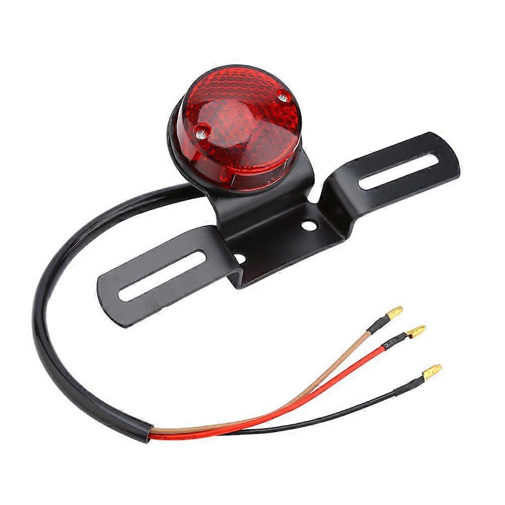Universal Motorcycle Brake Rear Tail LED Light License Plate Mount Holder Lamp