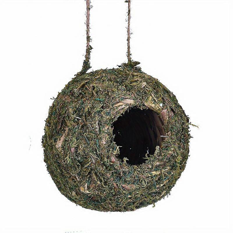 Moss-Covered Corner Hideaway, Reptile & Amphibian Nest, With Humidity & UV Maintaining Features, Lightweight Nest Hanging Design