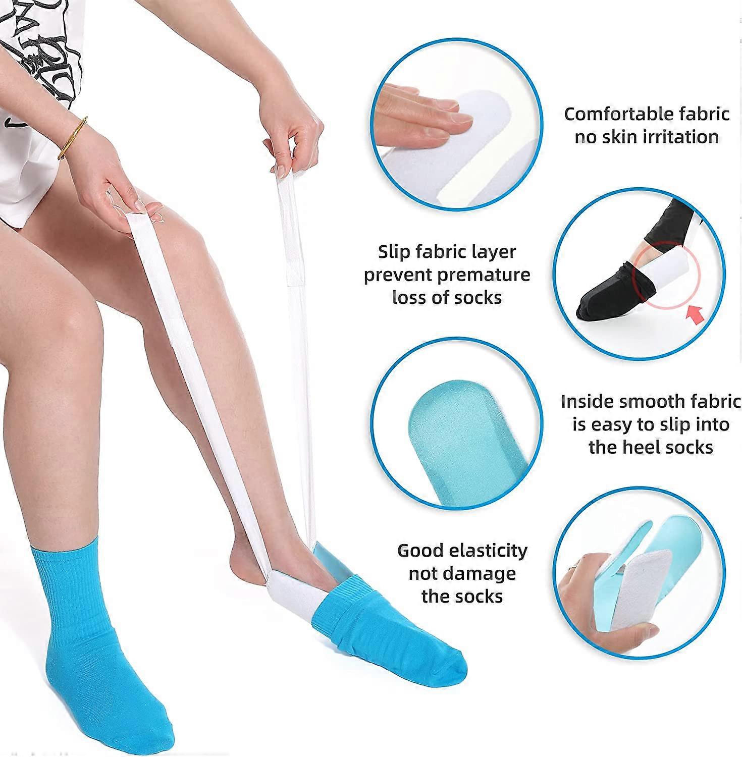 1/2PCS Sock Aid Kit Slider Easy on And Off Pulling Assist Device Sock Helper Putting