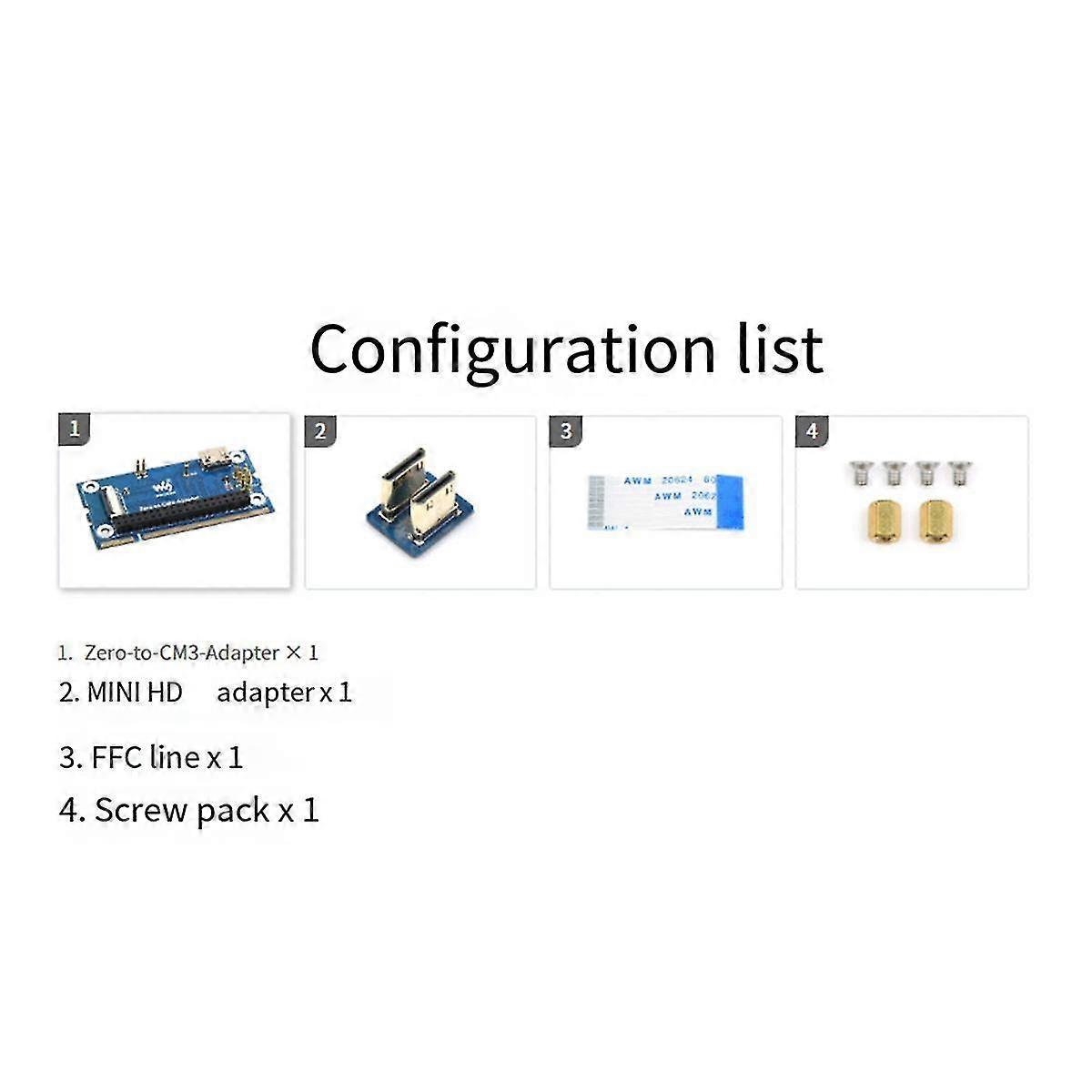 for Zero 2W to CM3 Expansion Board 40PIN GPIO Adapter Board with CM3 Core Board Interface