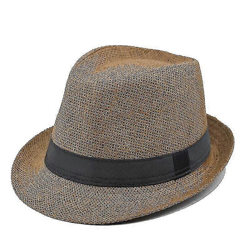 Homens e mulheres Fedora Hat Summer Beach Hat Jazz Hat Sun Hat