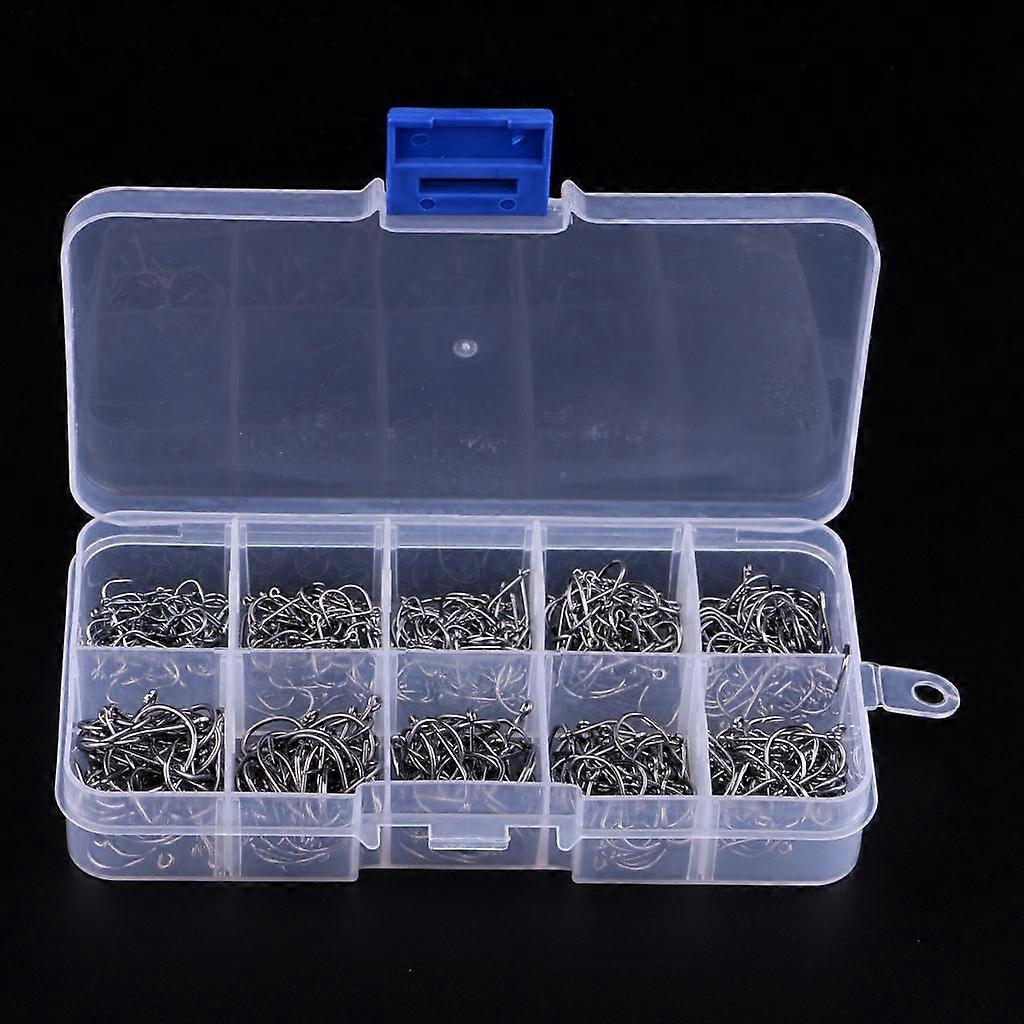 500pcs/box High Carbon Steel Fishing Hooks Offset Hook Octopus Circle Hooks
