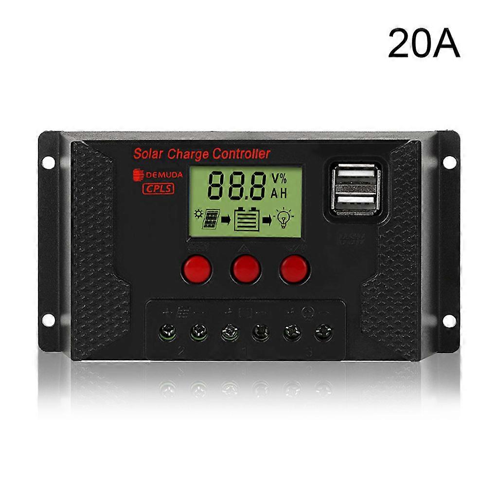 12V/24V PWM Solar Charge Controller Auto Parameter Adjustable LCD Display