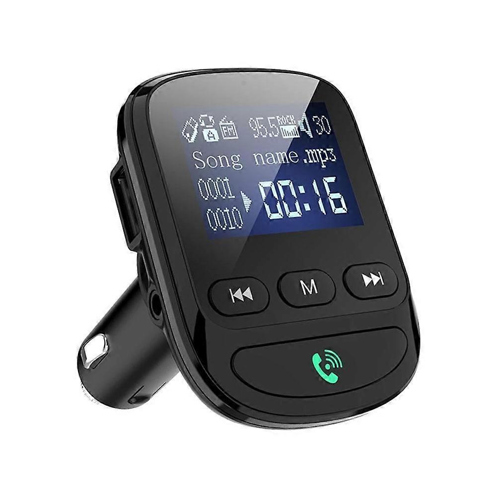 Ny billader Håndfri FM-sender Bluetooth-kompatibelt bilsett LCD MP3-spiller Dobbel USB-billader for iPhone