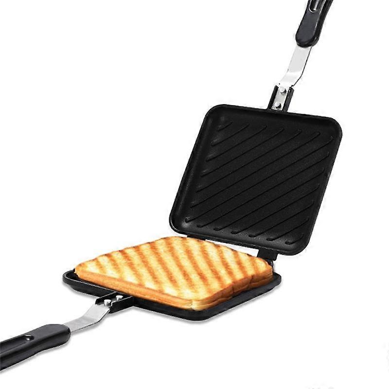 Grilovaný sendvič Výrobce Chléb Toast Snídaně Stroj HotDog Sendvičová Pánev Nepřilnavý Hliníkový Flip Pan Kuchyňský Nástroj