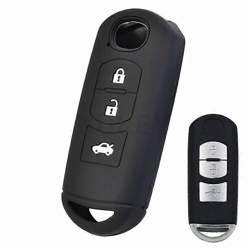 For MAZDA 2 3 5 6 CX-3 CX-5 CX-7 CX-9 Silicone Car Key Cover Remote Fob Case Sleeve 2 3 4 Buttons 2013 2015 2016 2017 2018 2019 Key Blanks