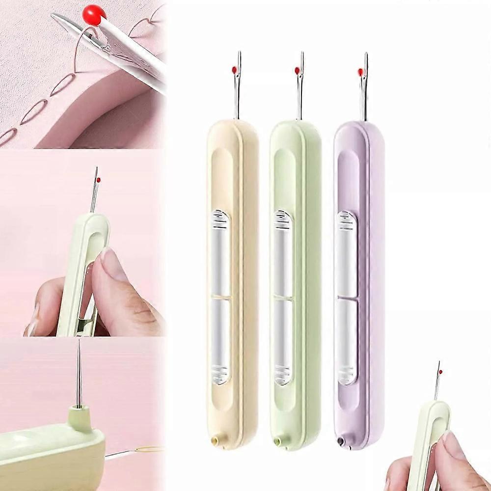 2PCS Upgraded 2 in 1 Automatic Needle Threaders Seam Ripper