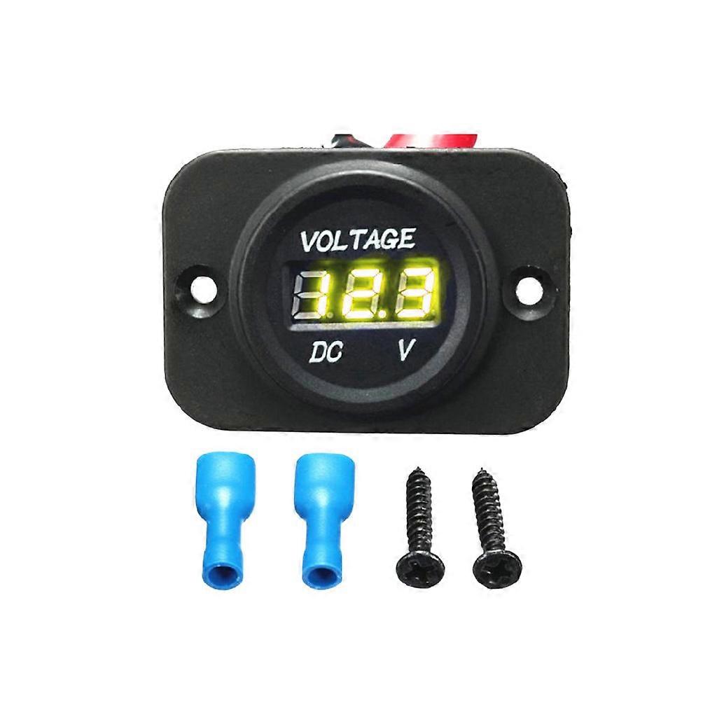 Car LED Display Digital Voltmeter Waterproof Easy Installation Compact-size