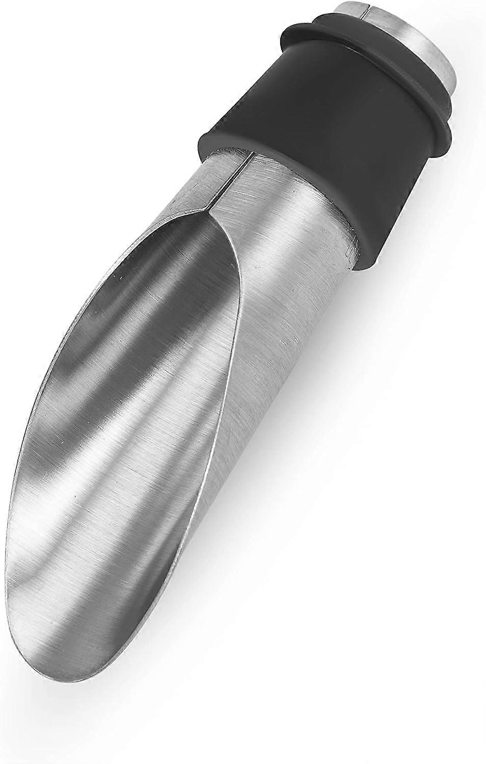 2pcs stainless steel spout silicone silver/black