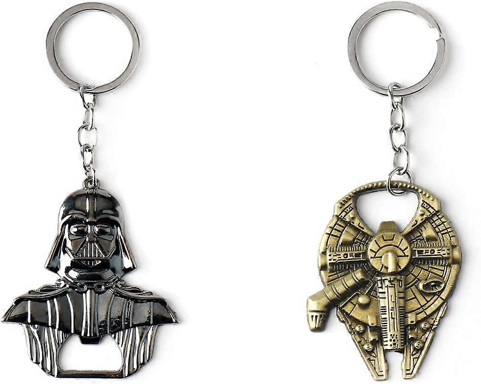 Darth Vader Ouvre-bouteille - Star Wars Ouvre-bouteille - Star Wars Porte-clés Manuel Alliage Ouvre-bouteille Pour Hommes 2PCS