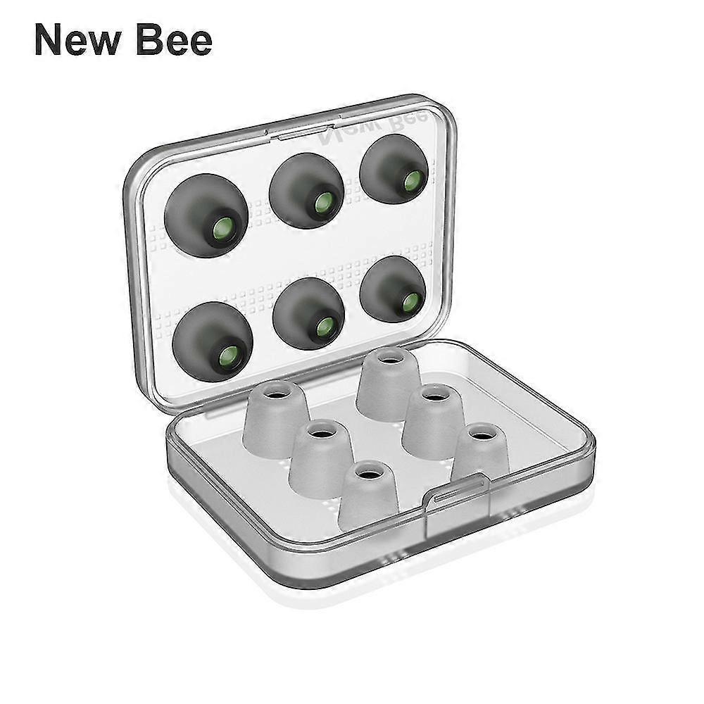 Silicone Earphone Sleeve Slow Rebound Memory Sponge Earplug With Storage Box In-ear Noise Reduction Earcap