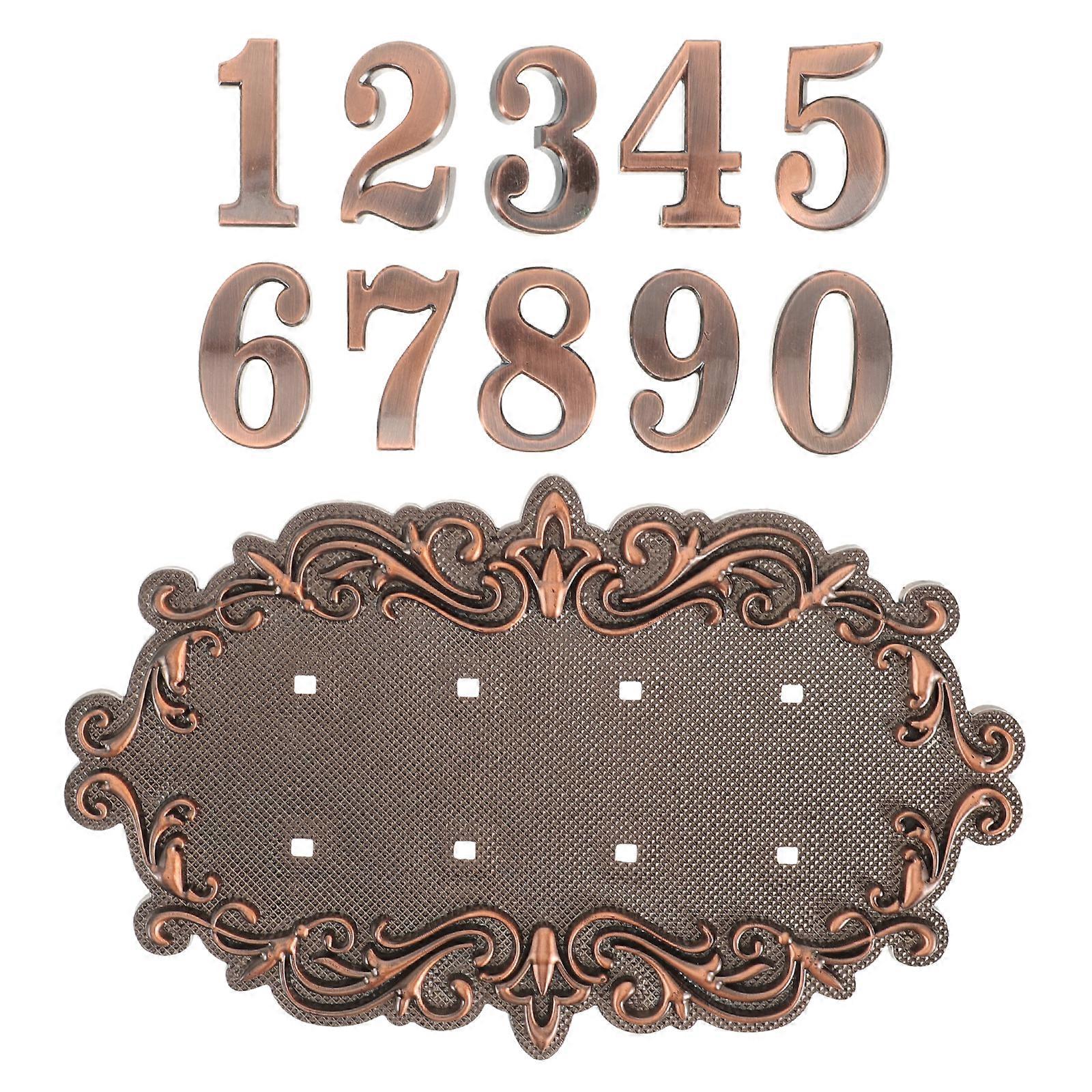 1 Set Address Sign Vintage Mailbox Number House Number Plaque Plate Front Door Plaque